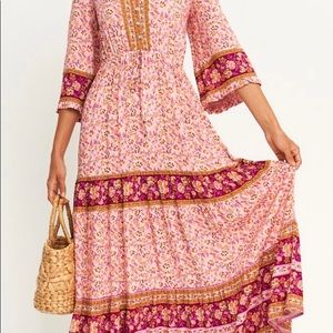 Arnhem Audrey MIDI Dress Boho Chic Size 10 NWT